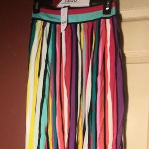 Rainbow Stripe Maxi Skirt